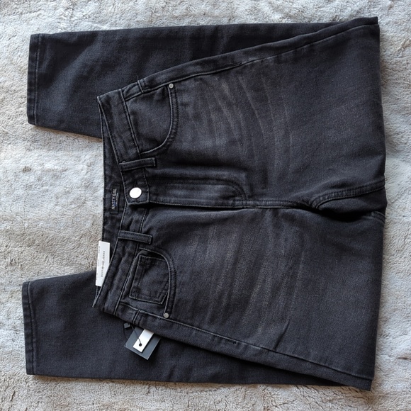 Nasty Gal Redial Paris High Rise Faded Black Boyfriend Jeans Size 6 Waist 25 NWT - Picture 5 of 7